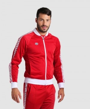 Arena Relax Iv Team Full-zip Jacket Jacken Herren Rot Weiß Rot | 586027PBT