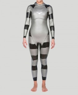 Arena Sams Carbon Triwetsuit Neoprenanzug Damen Silber Schwarz | 713204JFW