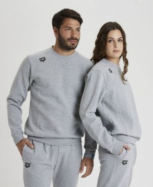 Arena Solid Crewneck Pullover Damen Grau | 582493ZEG