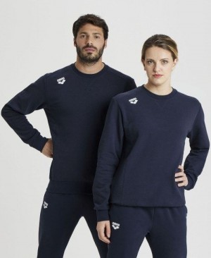 Arena Solid Crewneck Pullover Herren Navy | 516374YLW