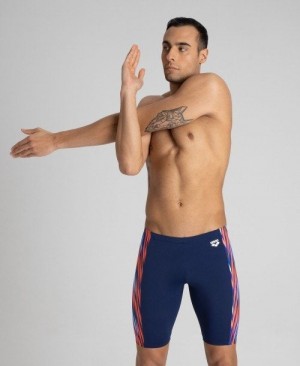 Arena Speed Stripes Jammer Jammer Herren Navy Mehrfarbig Rot | 319574YXJ