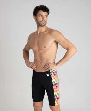 Arena Speed Stripes Jammer Jammer Herren Schwarz Mehrfarbig Orange | 763104KOQ
