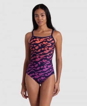Arena Surfs Up Light Drop Back Swimsuit Badeanzug Damen Mehrfarbig | 281059DXI