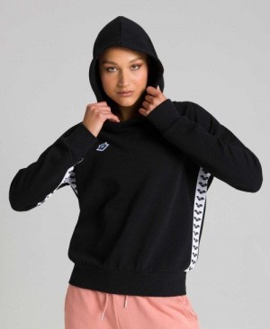 Arena Team Hoodie Hoodie Damen Schwarz Weiß Schwarz | 794632YZT