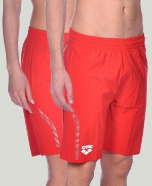 Arena Team Line Bermuda Short Kurze Hose Herren Rot | 804671FCM