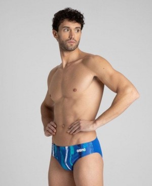Arena Team Painted Stripes Brief Slip Herren Königsblau Mehrfarbig Königsblau | 180396ARV