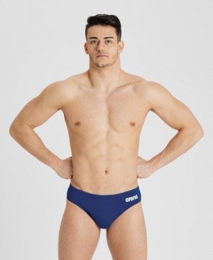 Arena Team Solid Brief Slip Herren Navy Weiß | 463907LZQ