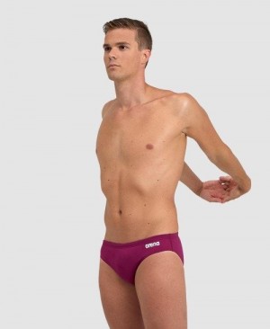 Arena Team Solid Brief Slip Herren Rot Weiß | 583479CXG