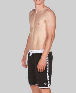 Arena Team Stripe Bermuda Bermudas Herren Schwarz Weiß Schwarz | 713429ASH
