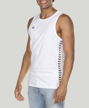 Arena Team Tank Top Oberteil Herren Weiß Weiß Schwarz | 581074RPY