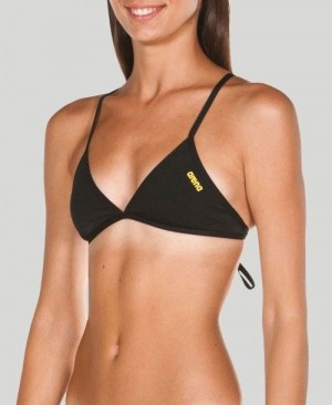 Arena Triangle Feel Top Oberteil Damen Schwarz Gelb | 592048ZIY