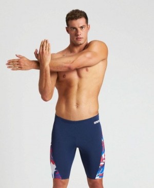Arena Tropicals Jammer Jammer Herren Navy Rot Mehrfarbig | 258736OPW
