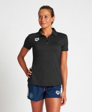 Arena Usa Tech Polo Polo Shirts Damen Schwarz | 309485VQJ