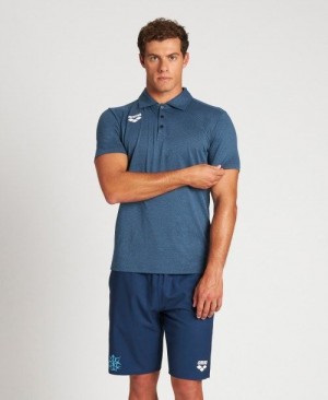 Arena Usa Tech Polo Polo Shirts Herren Navy | 026145RAN